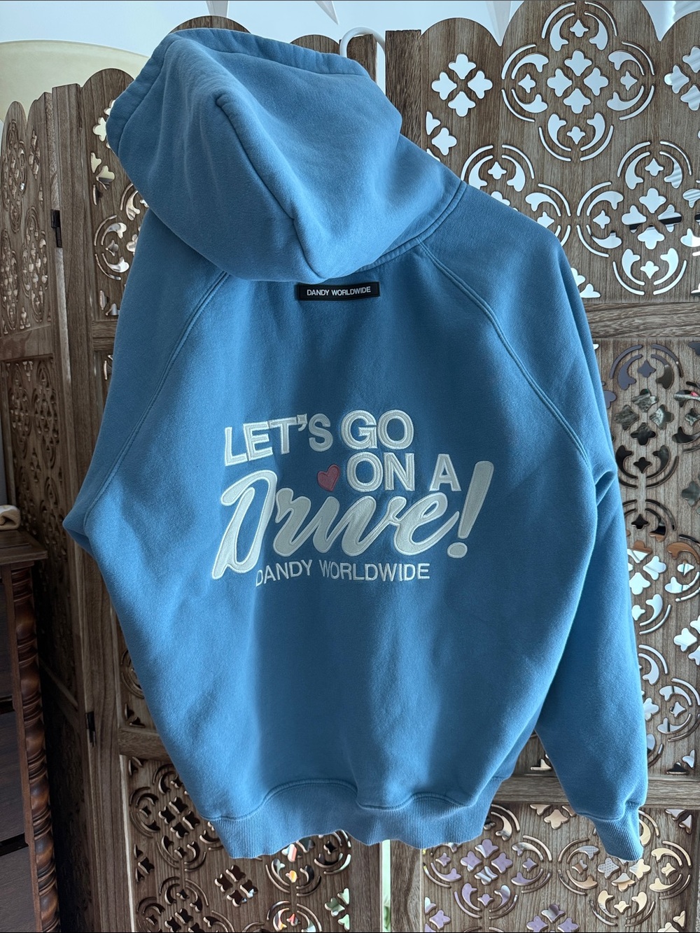 Women's Blue 'Let's Go On A Drive' Hoodie